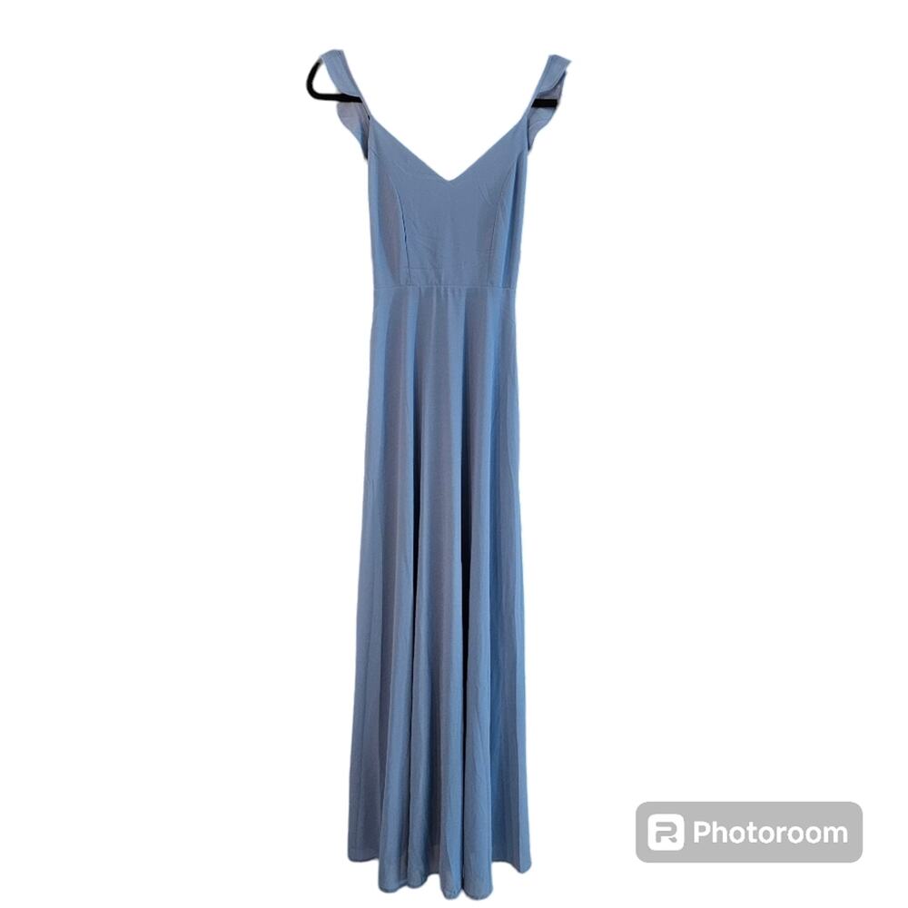 NWT Lulus Slate Blue Backless Maxi Dress XS